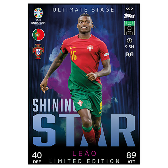 Rafael Leão Shining Star Match Attax Card