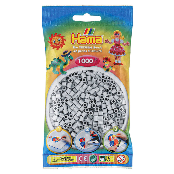 Hama Midi Beads Light Grey 1000 Piece Pack