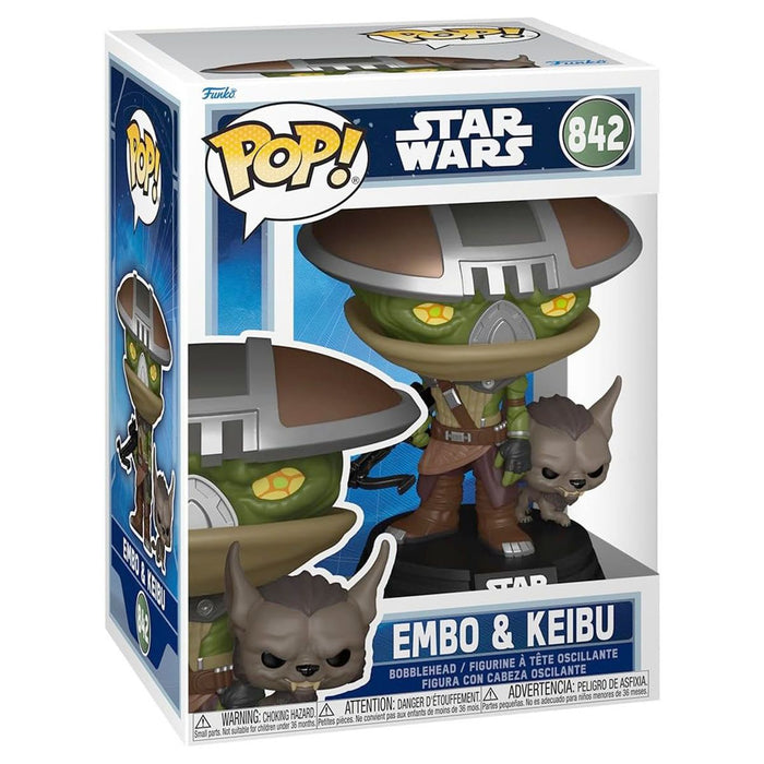 Funko Pop! Star Wars: The Mandalorian and Grogu: Embo & Keibo Bobblehead Figure #842