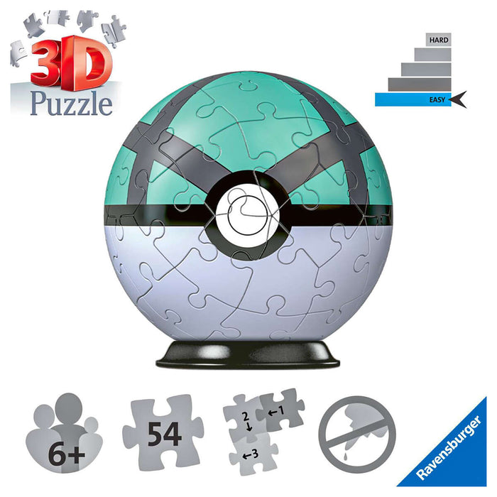 Ravensburger Pokémon Net Pokeball 54 Piece 3D Puzzle