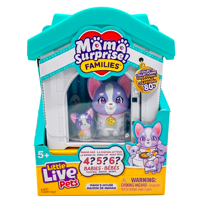 Little Live Pets Mama Surprise Families: French Bulldog Mama's House Playset