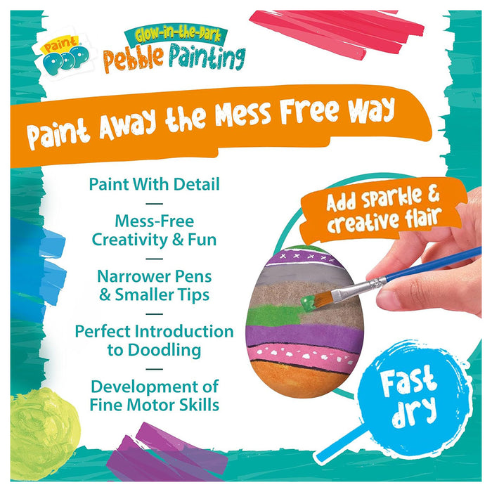 Paint Pop Glow-in-the Dark Pebble Painting Set