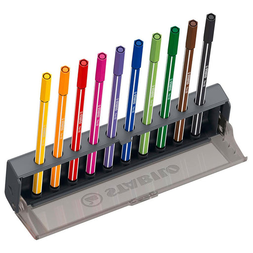 STABILO Pen 68 Felt Tip Pen in Assorted Colours (10 Pack) 