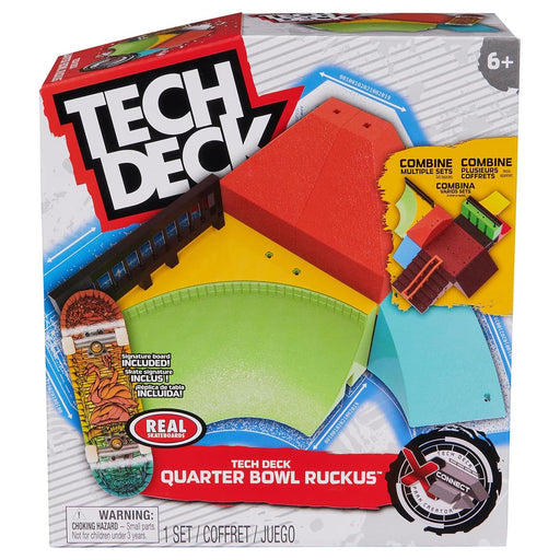 Tech Deck Quarter Bowl Ruckus X-Connect Park Creator Fingerboard Ramp Set