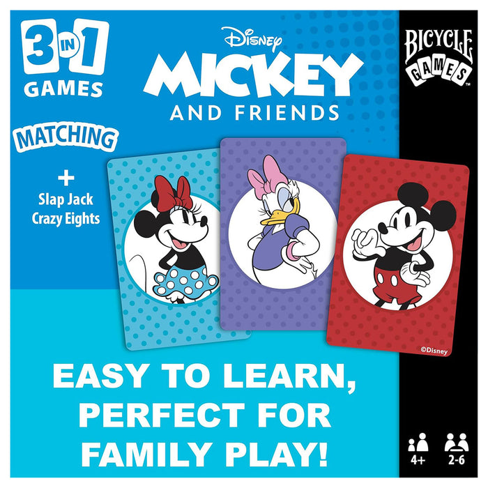 Disney Mickey and Friends 3 in 1 Card Game