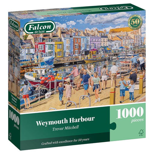 Falcon de luxe Weymouth Harbour 1000 Piece Jigsaw Puzzle