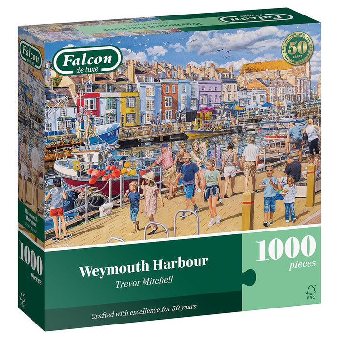 Falcon de luxe Weymouth Harbour 1000 Piece Jigsaw Puzzle