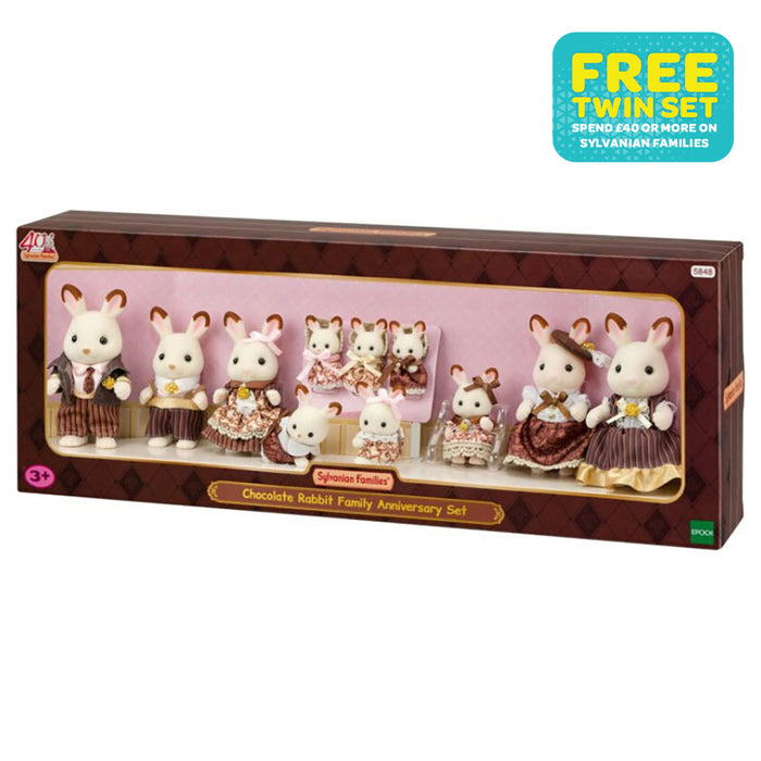 Sylvanian Families Chocolate Rabbit Family Anniversary Set Figures
