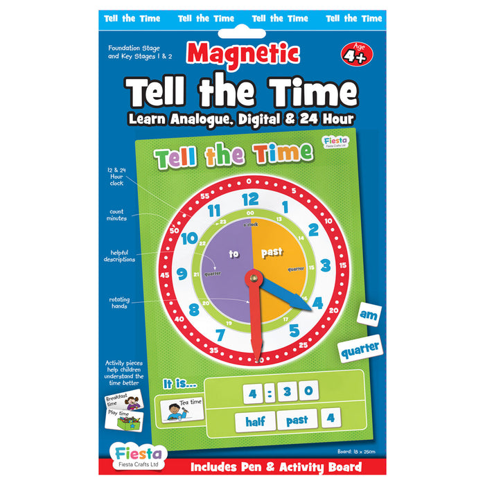 Fiesta Crafts Magnetic Tell the Time Set