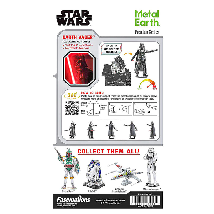 Metal Earth Premium Series Star Wars Darth Vader Steel Model Kit