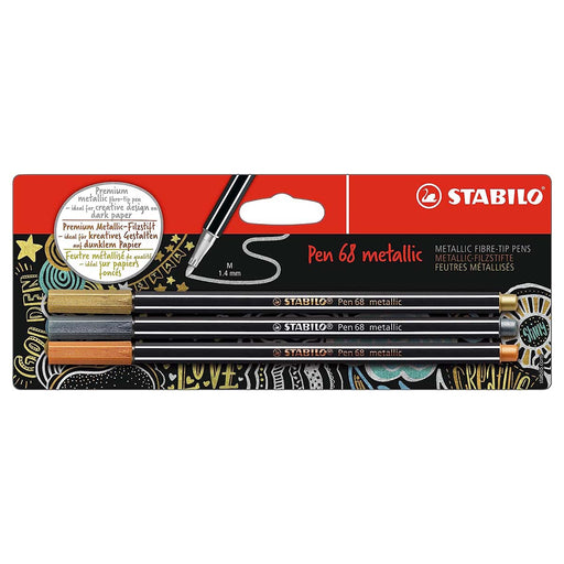 STABILO Pen 68 metallic Pens (3 Pack)