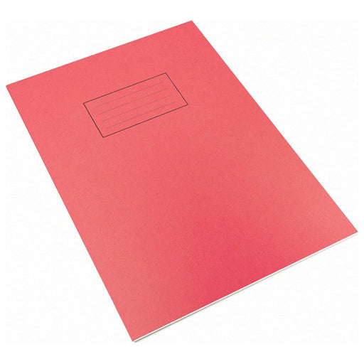 Silvine A4 10mm Squared Exercise Book 80 Pages Red
