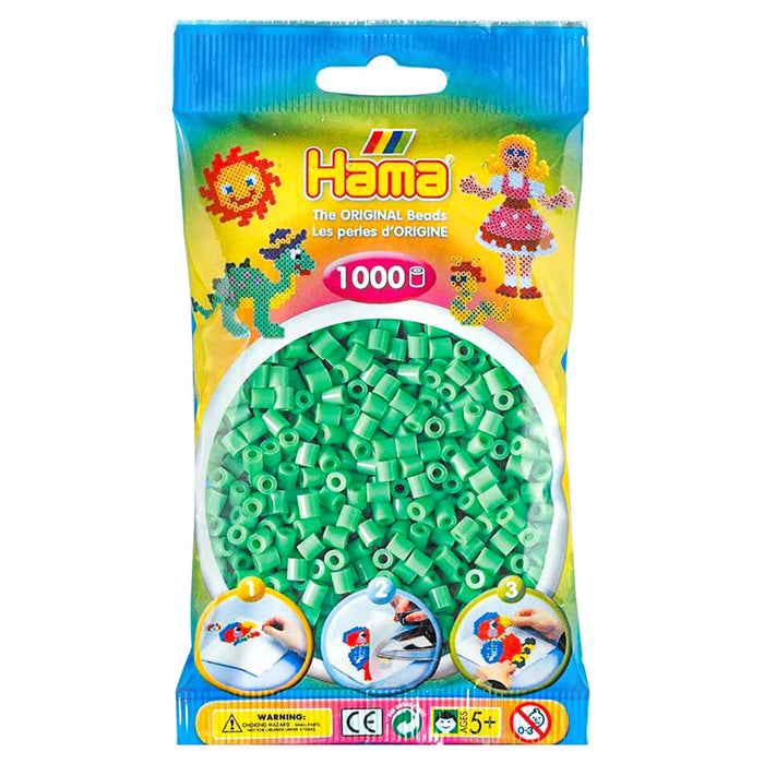 Hama Midi Beads Light Green 1000 Piece Pack