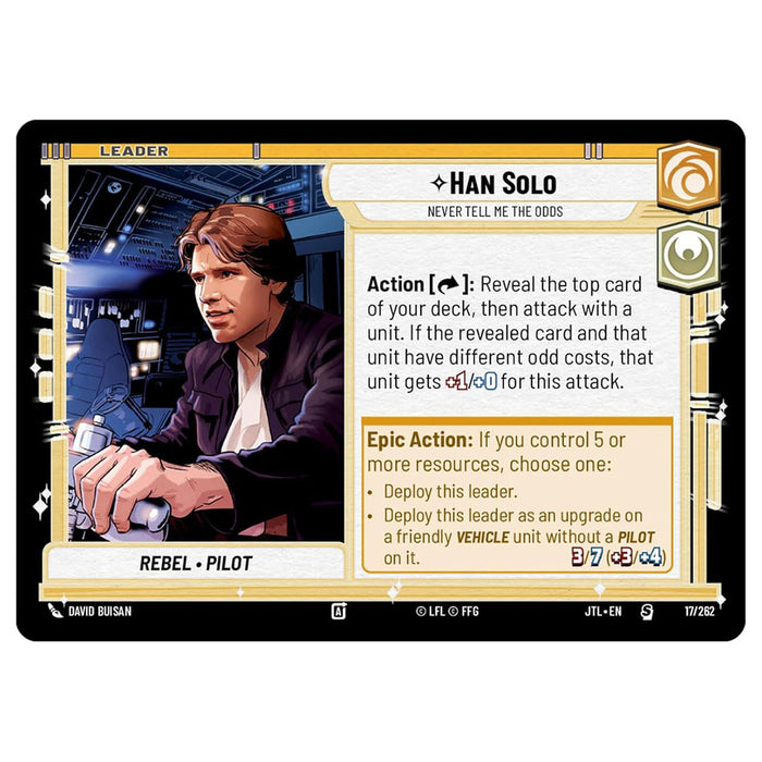 Star Wars Unlimited: Jump to Lightspeed: Han Solo Spotlight Deck Trading Cards