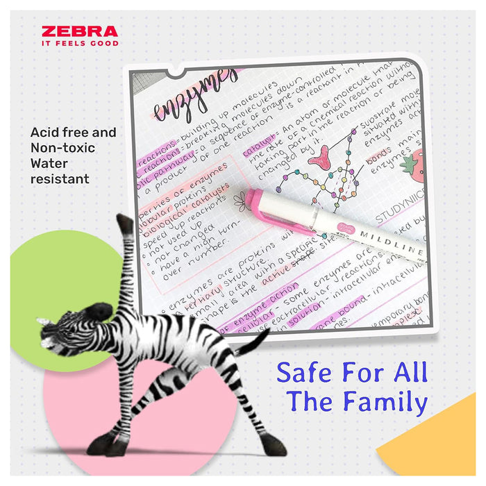 Zebra Mildliner 5 Pack Fluorescent