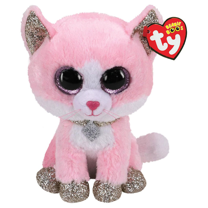 Ty Beanie Boos Fiona Pink Cat Plush