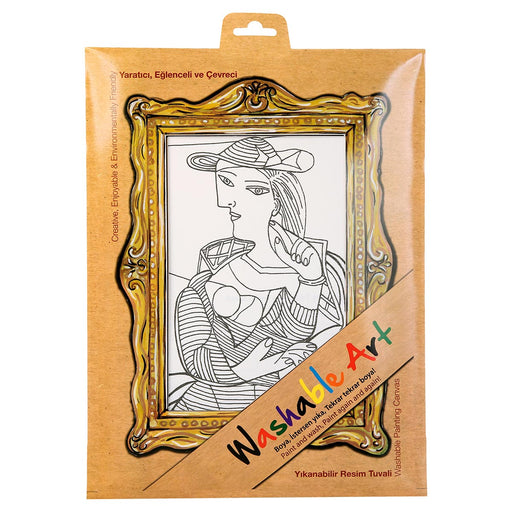 Washable Art Pablo Picasso 'Seated Woman' Colouring Protective Mat