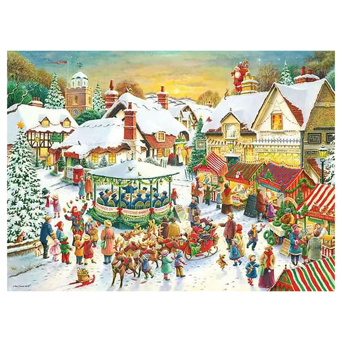 Ravensburger Christmas Market & Santa's Christmas Supper 2 x 500 Piece Jigsaw Puzzles