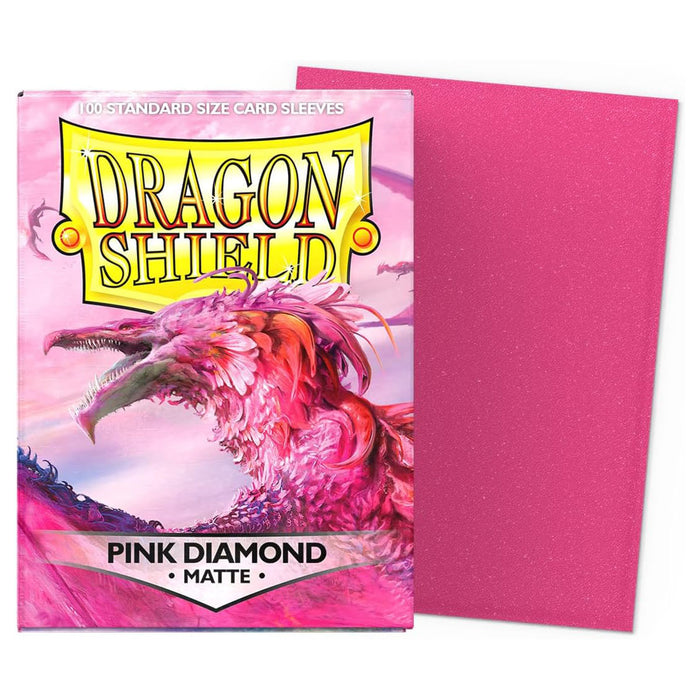 Dragon Shield Pink Diamond Matte Standard Size Card Sleeves (100 Pack)