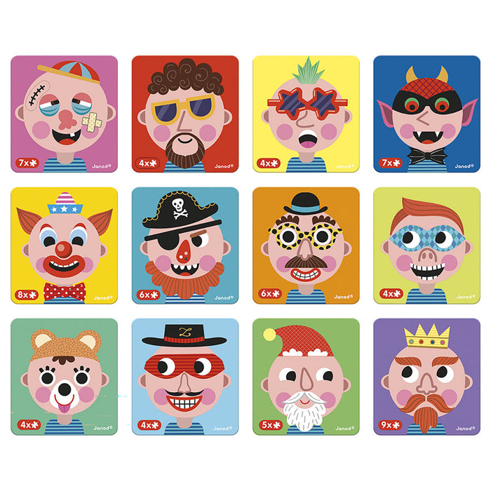 Janod Boy's Crazy Faces Magnéti'Book