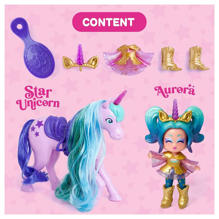 KookyLoos Star Unicorn & Aurora Doll