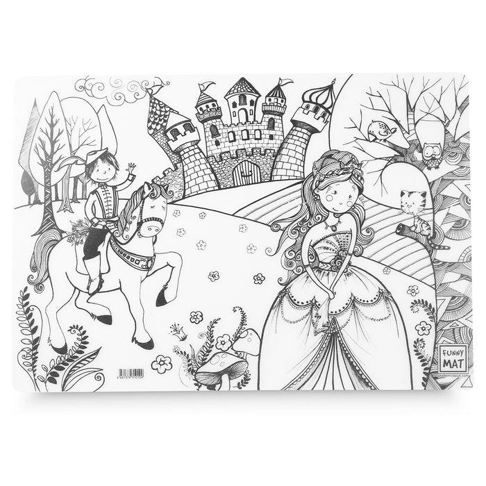 Funny Mat The Prince and the Princess Colouring Protection Mat