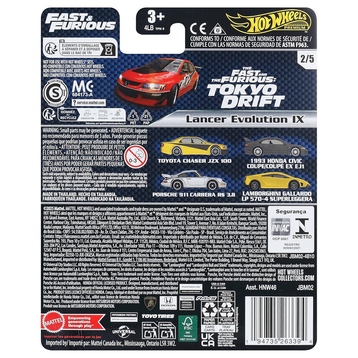 Hot Wheels Premier Fast & Furious: Lancer Evolution IX 1:64 Car (2/5)