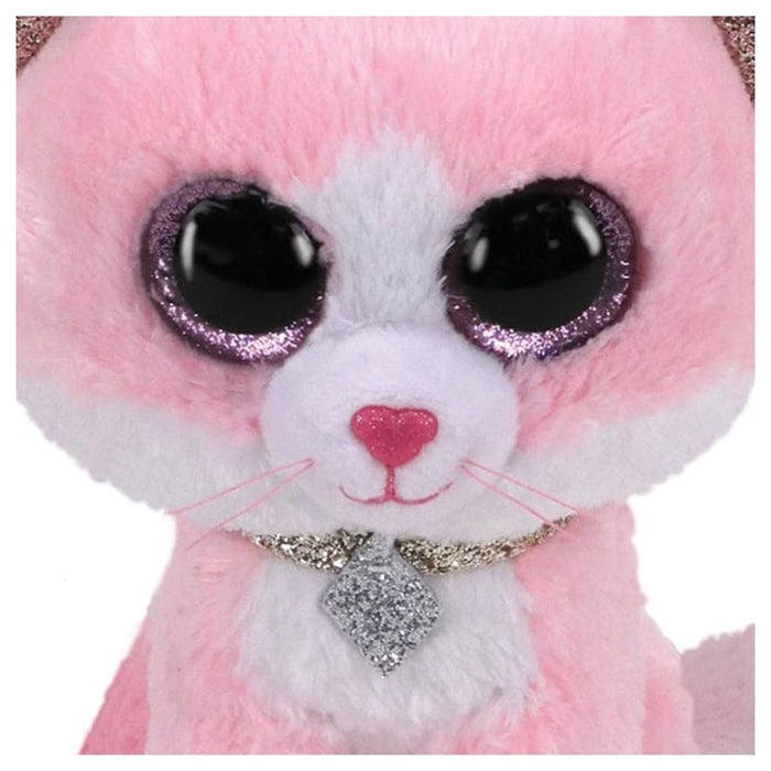 Ty Beanie Boos Fiona Pink Cat Plush