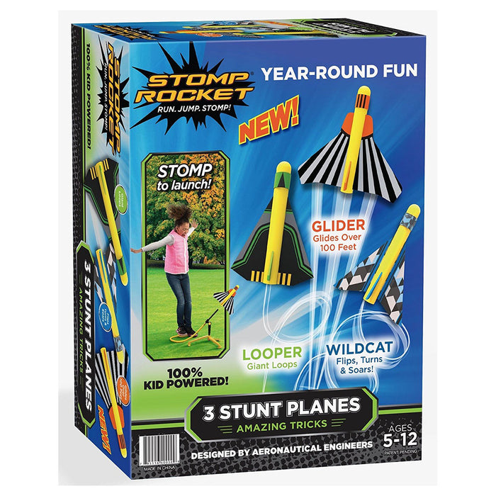 Stomp Rocket 3 Stunt Planes Kit