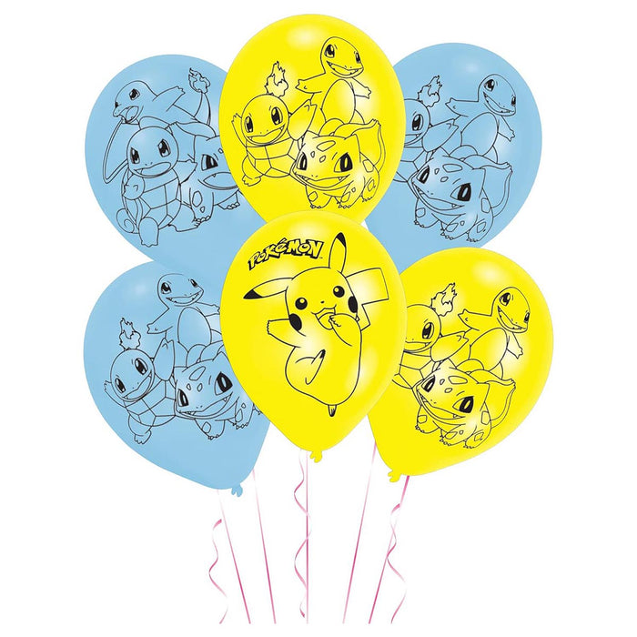 Pokémon Latex Balloons (6 Pack)