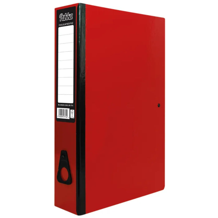 Pukka Brights Foolscap Box File Red