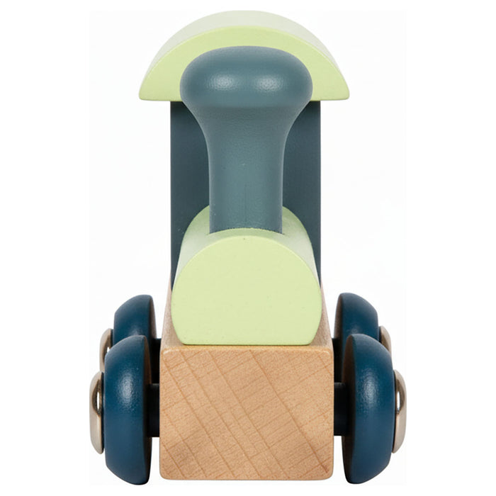 Letters Train Polar Slate Blue Train Engine Wooden Toy