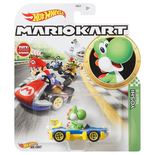 Hot Wheels Mario Kart Yoshi Mach 8 Die-Cast Car