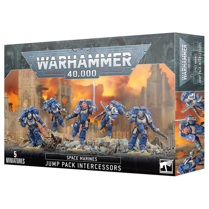 Warhammer 40,000 Space Marines: Jump Pack Intercessors Miniatures Set