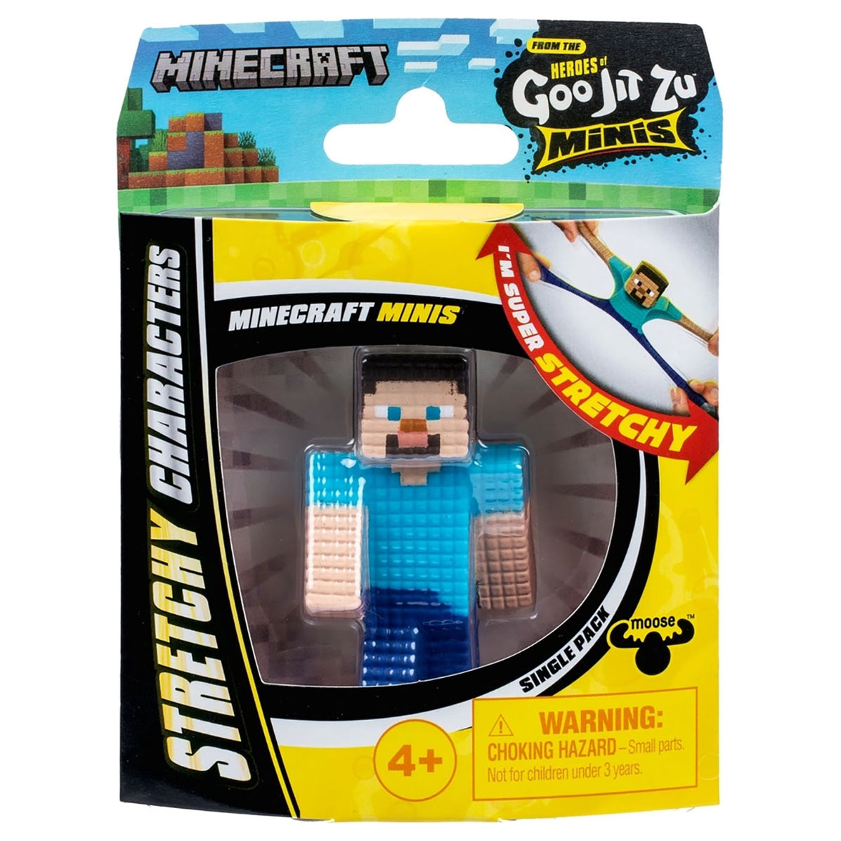 Heroes of Goo Jit Zu: Minecraft Minis Steve Stretch Figure — Booghe