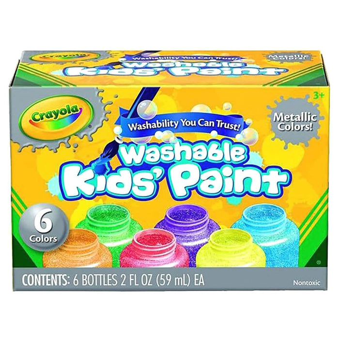 Crayola Washable Kids' Metallic Paint (6 Pack)