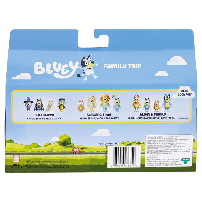 Bluey Family Trip Figures (4 Pack)