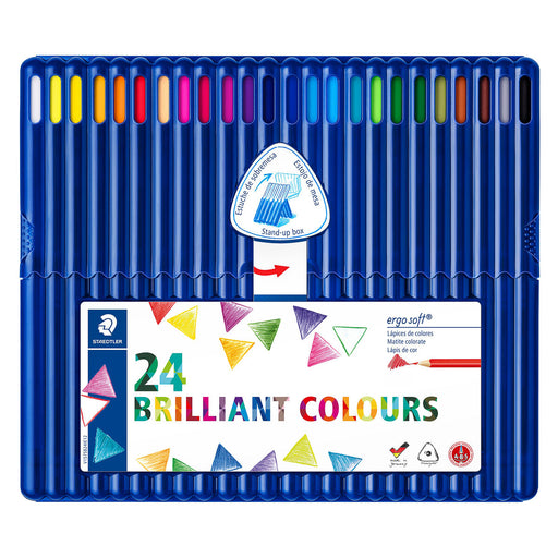 Staedtler Ergo Soft Coloured Pencils 24 Brilliant Colours