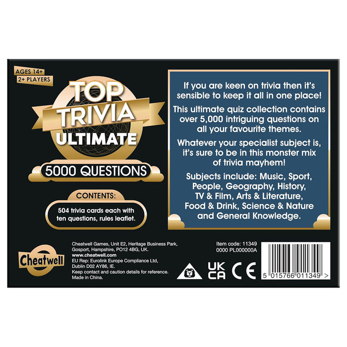 Top Trivia Ultimate Card Game