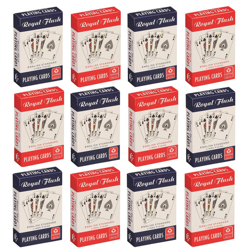 Royal Flush English Standard Linen Finish Playing Cards 12 Decks (styles vary)