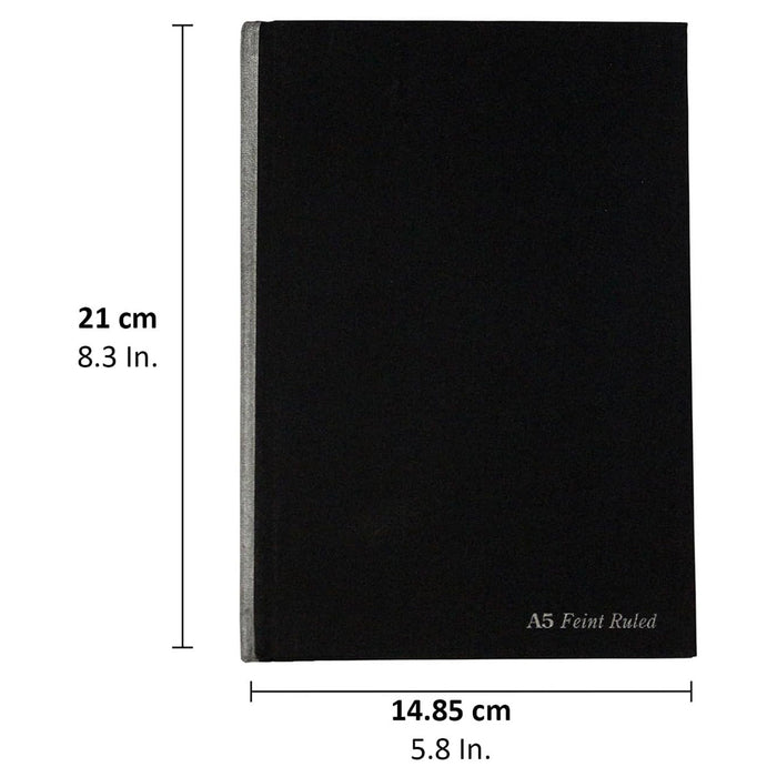 Pukka Pad A5 Case Feint Ruled Black Notebook