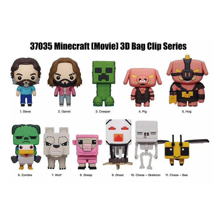 Minecraft Movie Figural Bag Clips (styles vary)