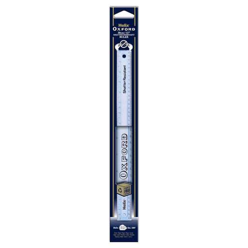Helix Oxford Shatter Resistant Ruler 30cm