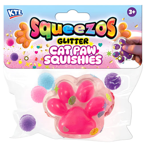 Squeezos Squishy Cat Paw With Bobble