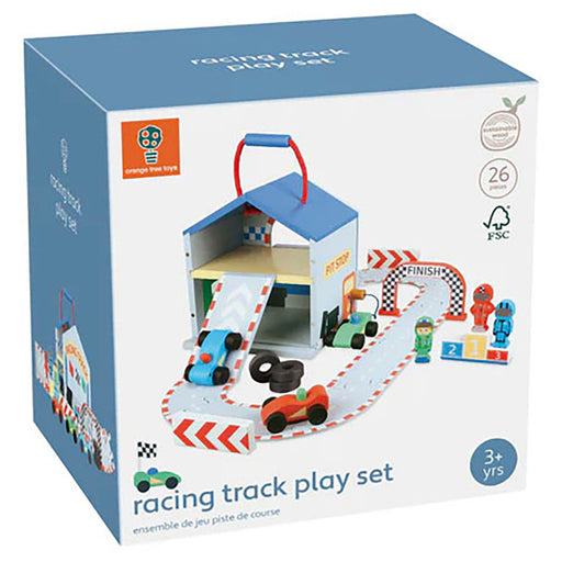 Orange Tree Toys Wooden Racing Track Play Set 