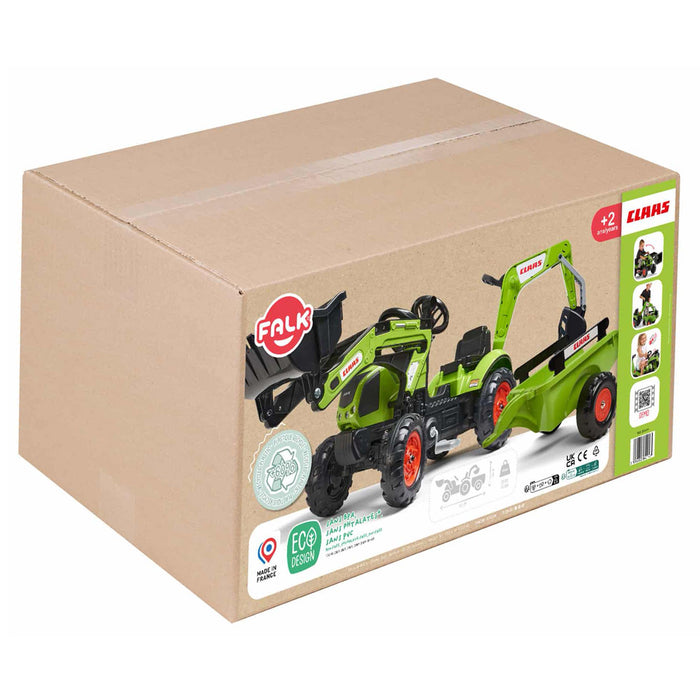 CLAAS Pedal Backhoe with Excavator and Trailer Ride On