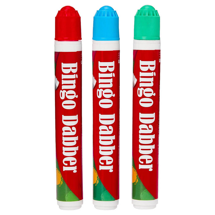 3 None drip Bingo Dabbers Red  Blue & Green