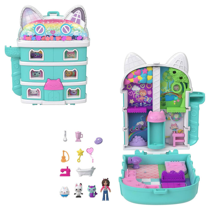 Polly Pocket & Gabby's Dollhouse Micro Dolls compact playset