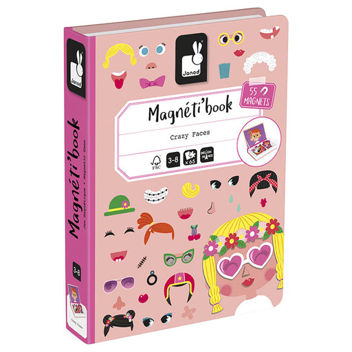 Janod Girl's Crazy Faces Magnéti'Book