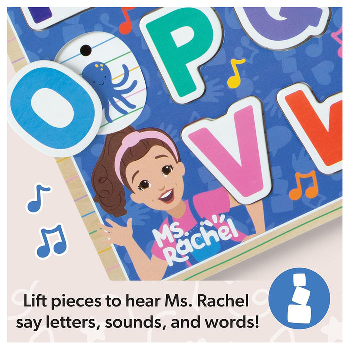 Melissa & Doug Ms. Rachel Wooden Phonics Alphabet Sound Puzzle
